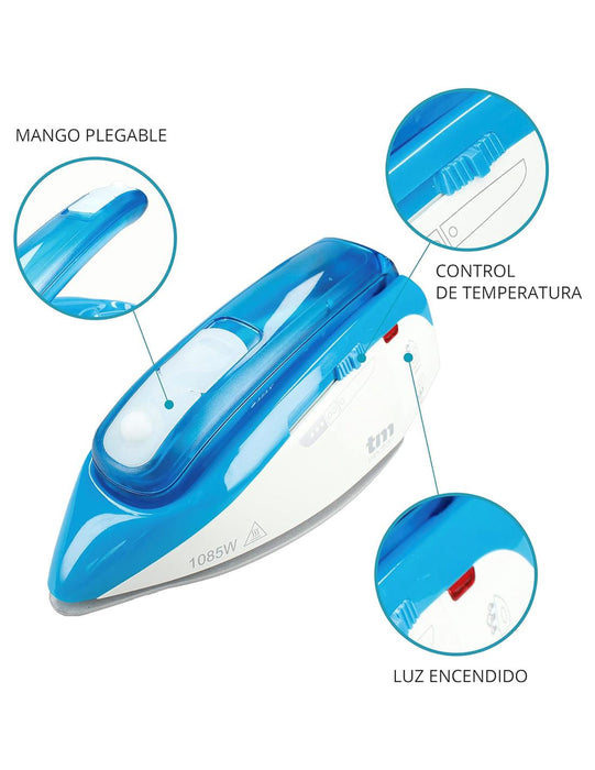 TM Electron Plancha de vapor de viaje 1085W